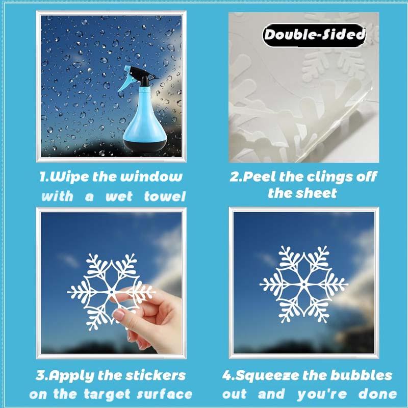 Glitterende kerstraamstickers met dubbelzijdig ontwerp