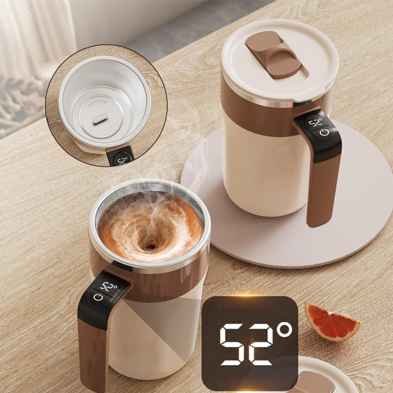 Slimme zelfroerende koffiemok van 400 ml met LCD-display
