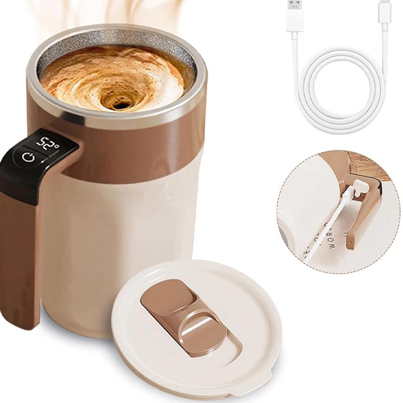 Slimme zelfroerende koffiemok van 400 ml met LCD-display