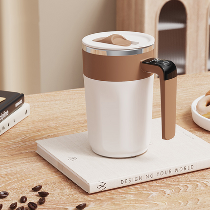 Slimme zelfroerende koffiemok van 400 ml met LCD-display