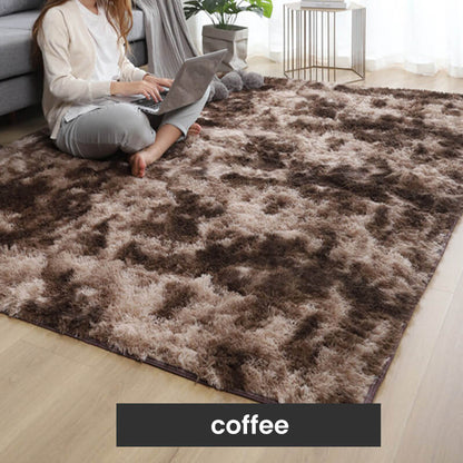 Pluche vloerkleed met kleurverloop en antislip