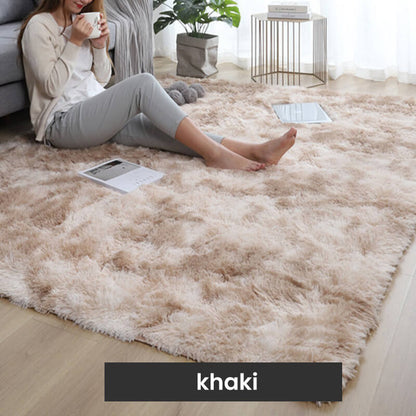 Pluche vloerkleed met kleurverloop en antislip