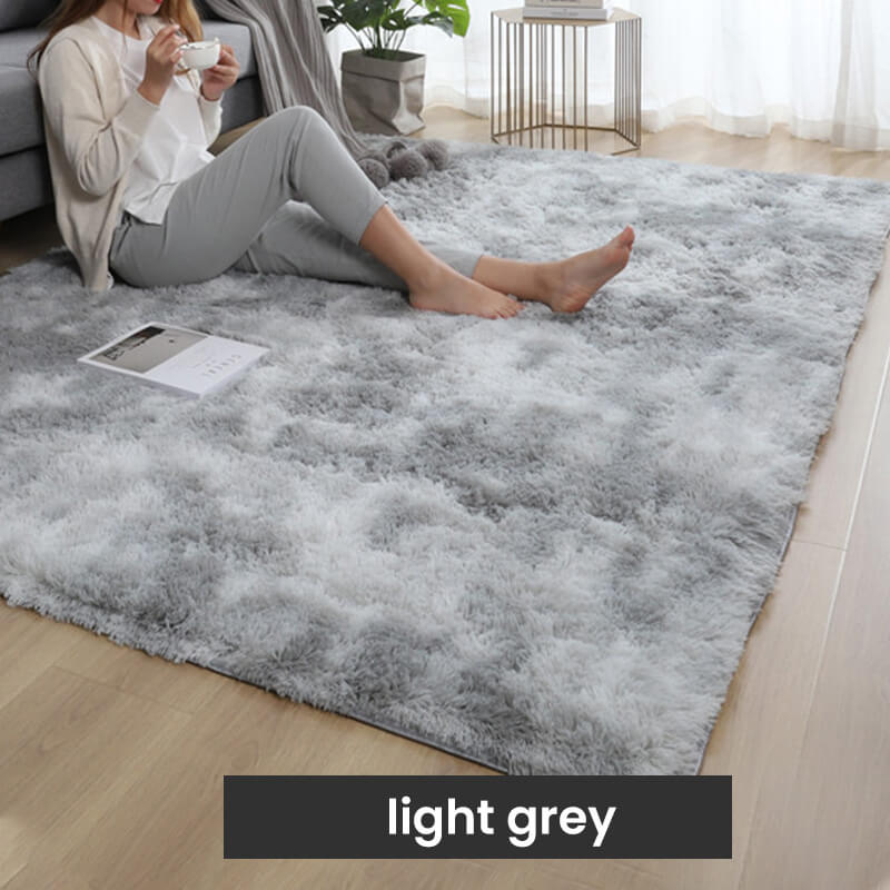 Pluche vloerkleed met kleurverloop en antislip