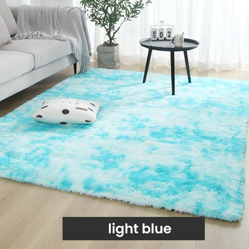 Pluche vloerkleed met kleurverloop en antislip