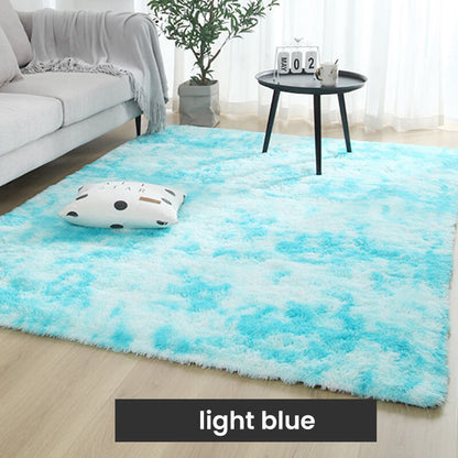 Pluche vloerkleed met kleurverloop en antislip