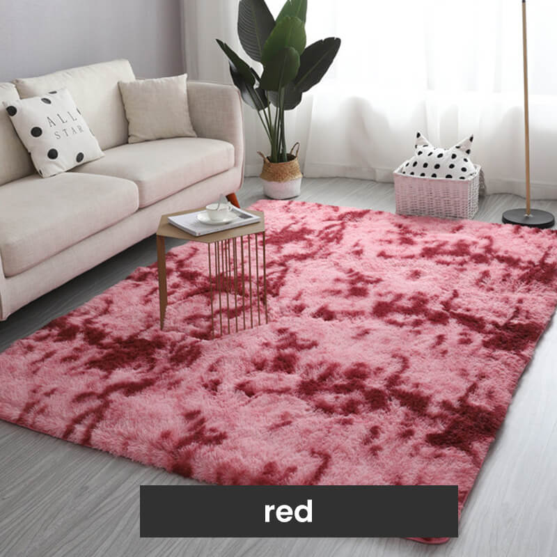 Pluche vloerkleed met kleurverloop en antislip