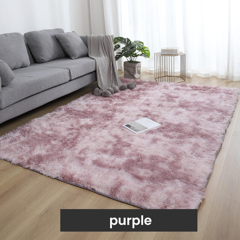 Pluche vloerkleed met kleurverloop en antislip