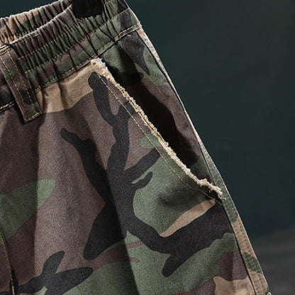 Camo cargoshort met studs voor heren