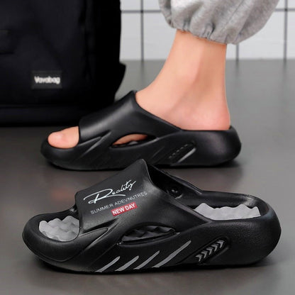 Traagschuim pantoffels met voetboogondersteuning en antislipzool