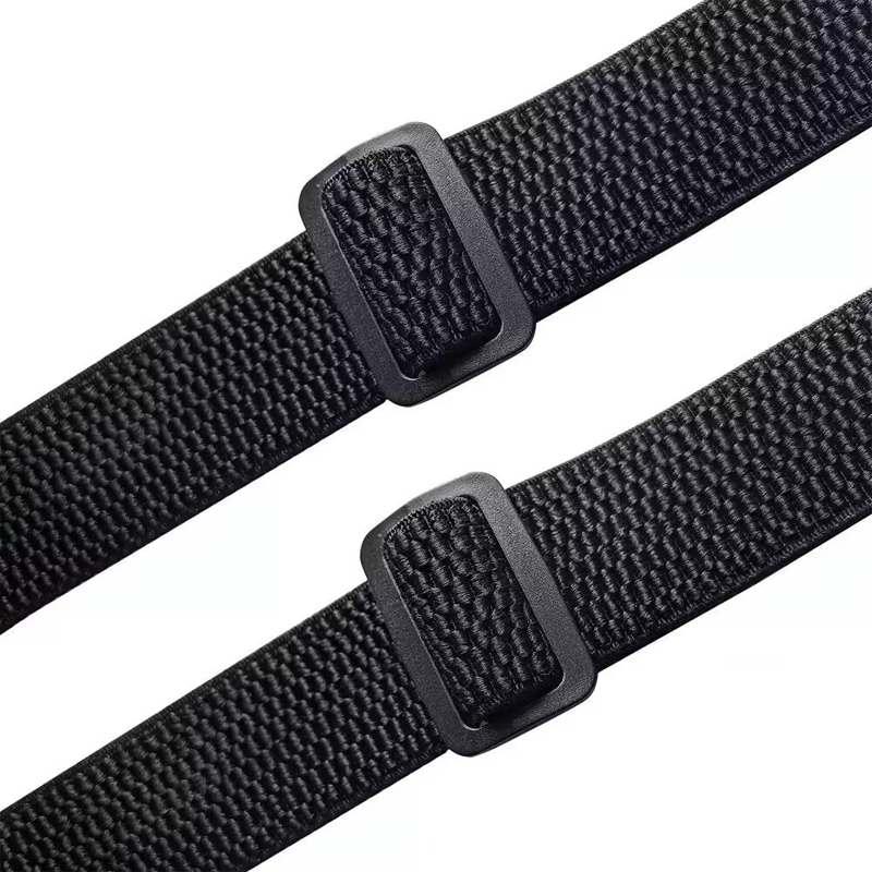 Brede elastische bretels met metalen haakclips