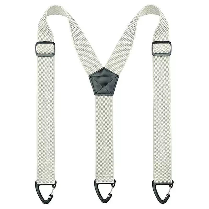 Brede elastische bretels met metalen haakclips