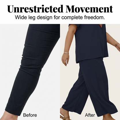 Dames casual tweedelige set met korte mouwen en wijde broek