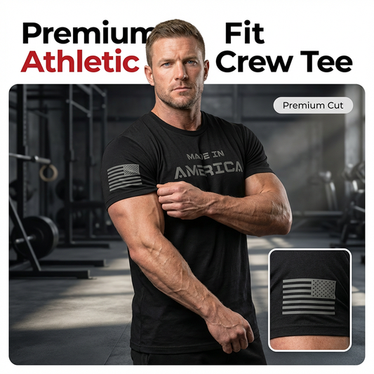 Heren T-shirt met Ronde Hals en Atletische Pasvorm