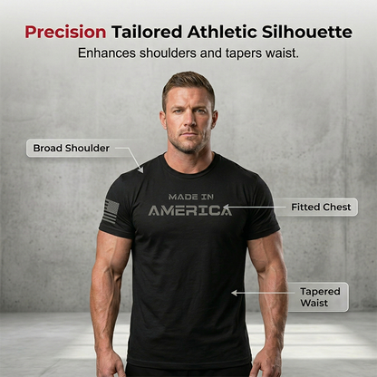 Heren T-shirt met Ronde Hals en Atletische Pasvorm