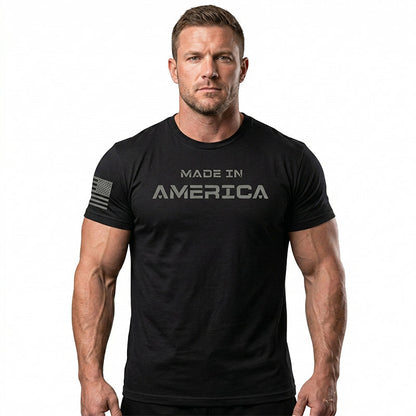 Heren T-shirt met Ronde Hals en Atletische Pasvorm