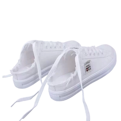 Dames denim muiltjes met comfortabele zool