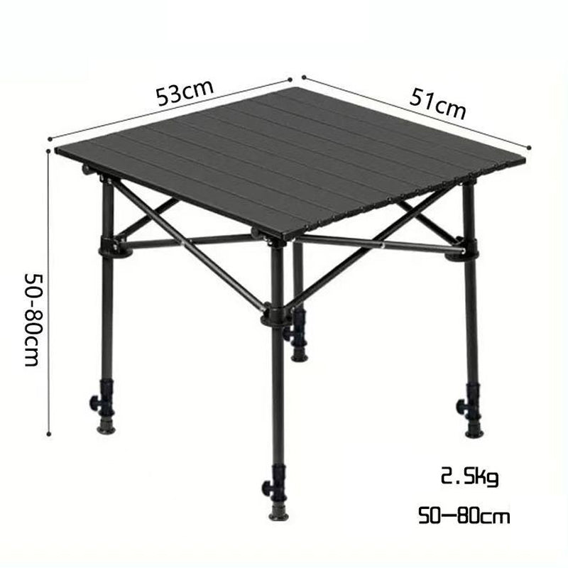 Opvouwbare campingtafel van koolstofstaal met draagtas