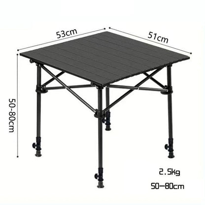 Opvouwbare campingtafel van koolstofstaal met draagtas