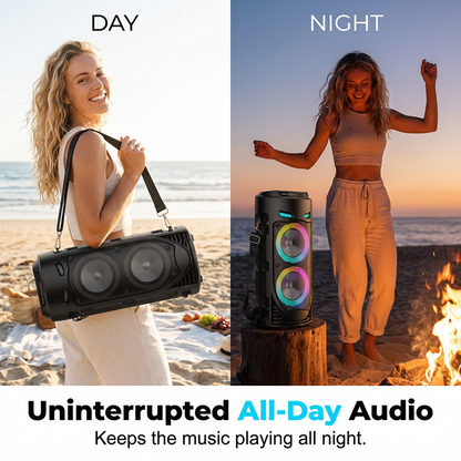 Draagbare bluetooth speaker met microfoon en rgb-verlichting | LC30318344