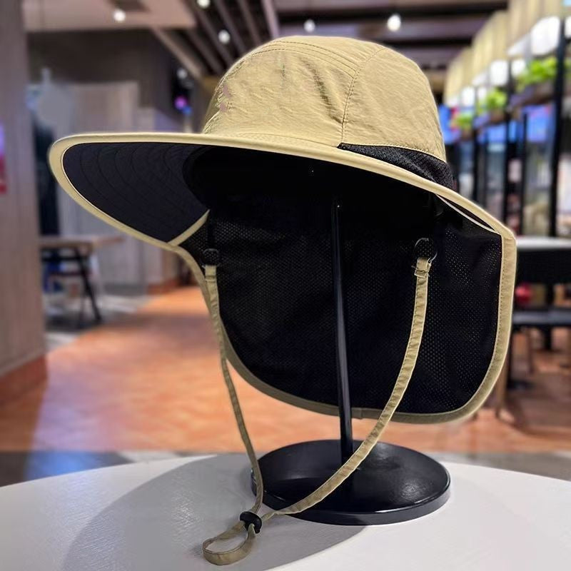 Uniseks opvouwbare vissershoed met nekflap