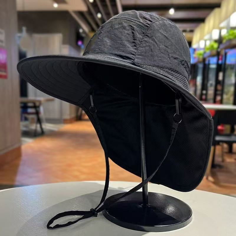 Uniseks opvouwbare vissershoed met nekflap