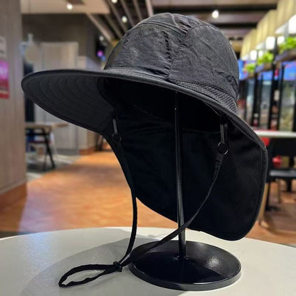 Uniseks opvouwbare vissershoed met nekflap