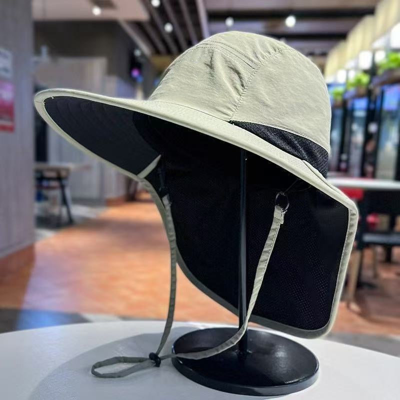 Uniseks opvouwbare vissershoed met nekflap