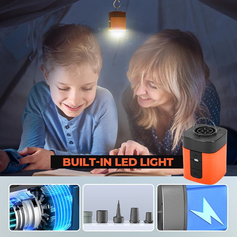 Mini elektrische luchtpomp met ingebouwde verlichting