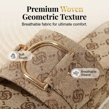 Comfortabele dames instapsandalen met geometrisch patroon