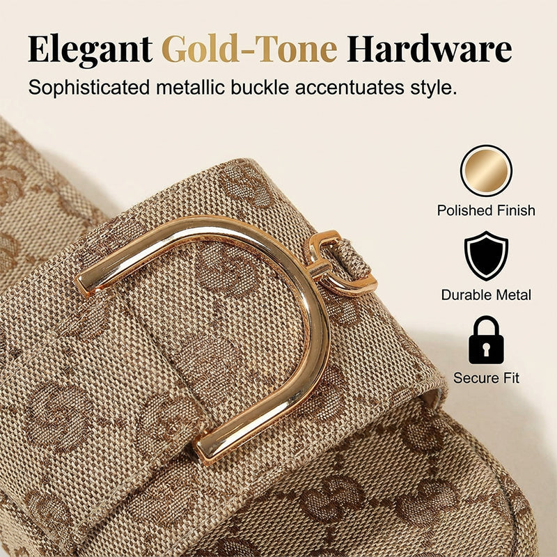 Comfortabele dames instapsandalen met geometrisch patroon