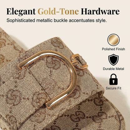 Comfortabele dames instapsandalen met geometrisch patroon