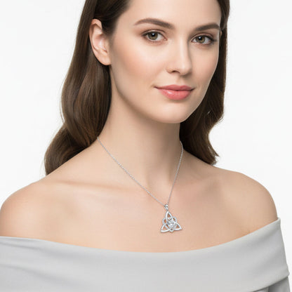 Keltische knoop hart ketting met geboortesteen