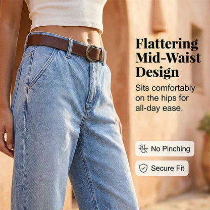 Dames cropped barrel jeans met vintage wassing