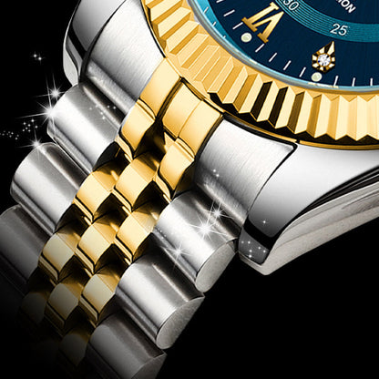 Zakelijk herenhorloge van roestvrij staal met kwartsuurwerk