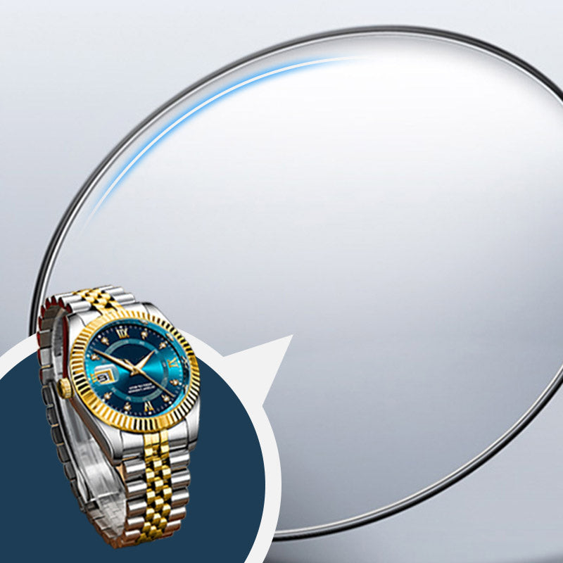 Zakelijk herenhorloge van roestvrij staal met kwartsuurwerk