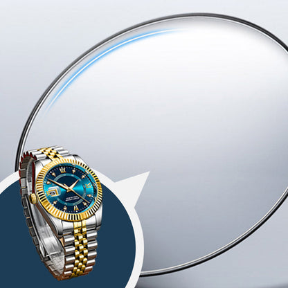 Zakelijk herenhorloge van roestvrij staal met kwartsuurwerk