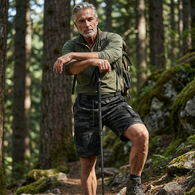 Tactische cargoshorts voor heren met elastische tailleband