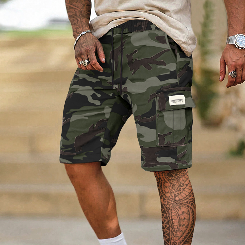 Tactische cargoshorts voor heren met elastische tailleband