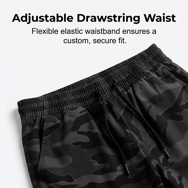Tactische cargoshorts voor heren met elastische tailleband