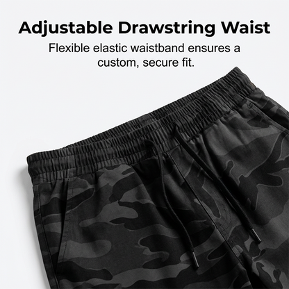Tactische cargoshorts voor heren met elastische tailleband