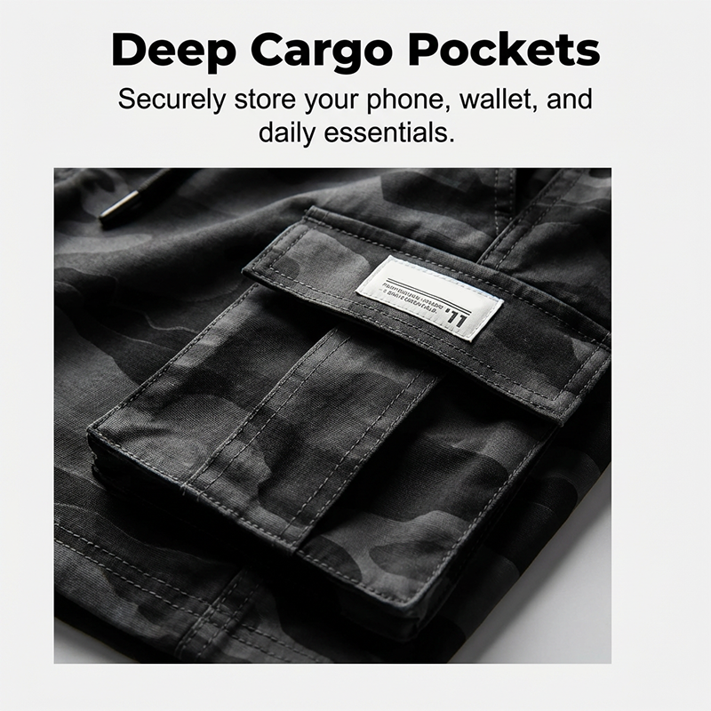 Tactische cargoshorts voor heren met elastische tailleband