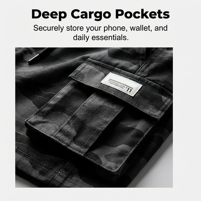 Tactische cargoshorts voor heren met elastische tailleband