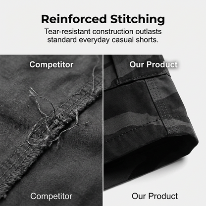 Tactische cargoshorts voor heren met elastische tailleband