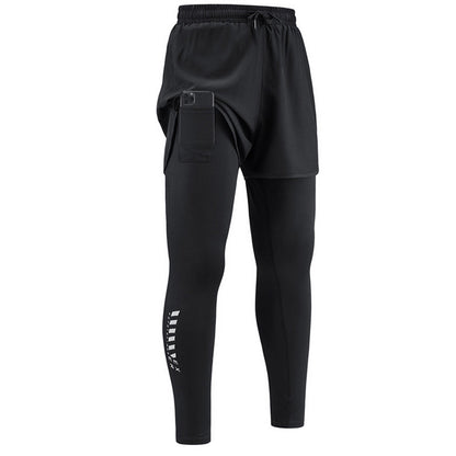 2-in-1 hardlooplegging voor heren met telefoonzakje