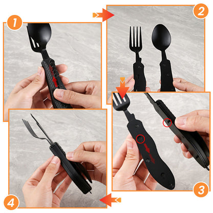 Opvouwbaar Campingbestek met Flesopener