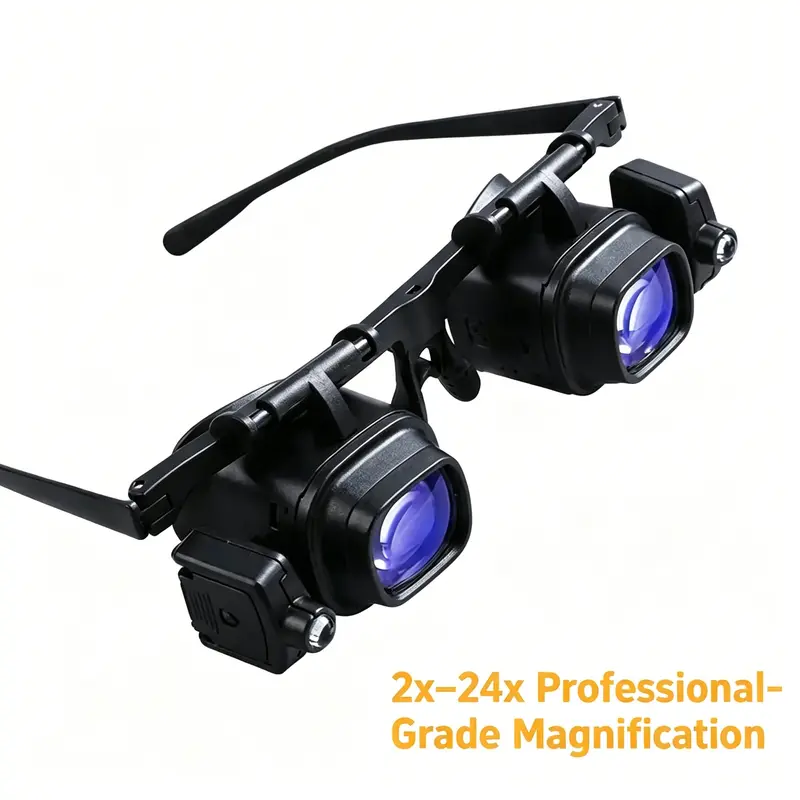 Handsfree led loepbril met verwisselbare lenzen