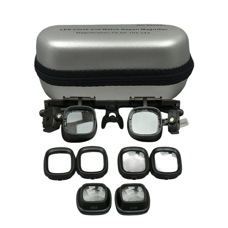 Handsfree led loepbril met verwisselbare lenzen