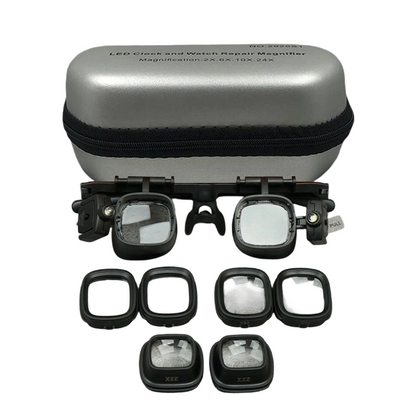 Handsfree led loepbril met verwisselbare lenzen
