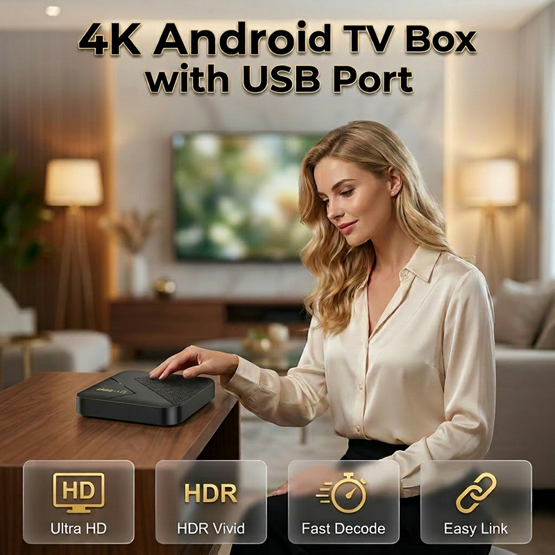 4K Android TV-box met Bluetooth en USB-poort M98-M5
