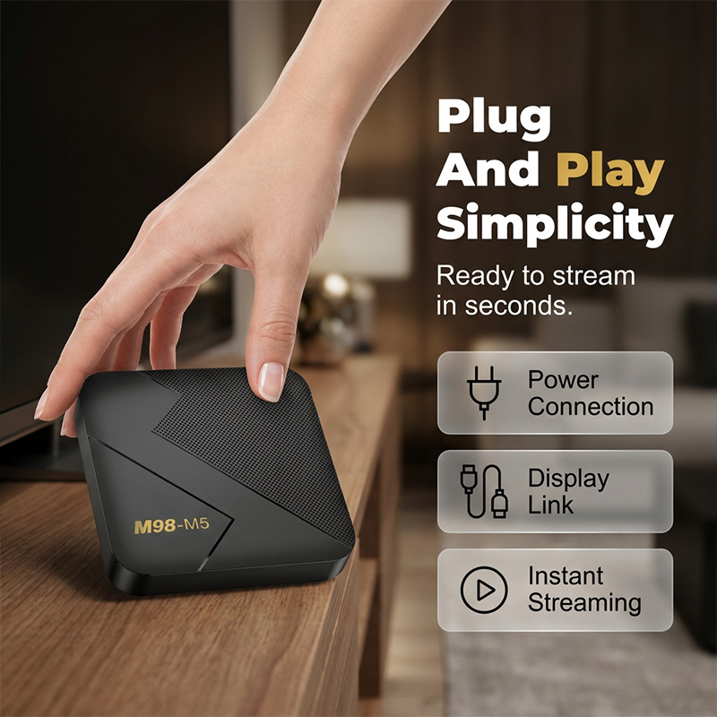 4K Android TV-box met Bluetooth en USB-poort M98-M5
